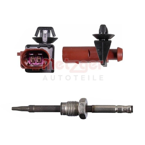 Sensor, Abgastemperatur METZGER 08941077 ORIGINAL ERSATZTEIL f&uuml;r MAN VW