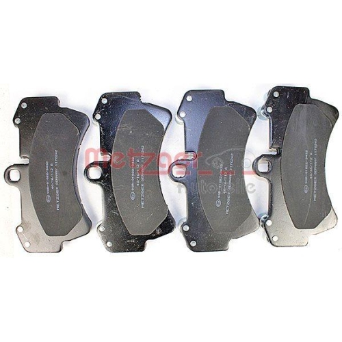 Bremsbelagsatz, Scheibenbremse METZGER 1170242 f&uuml;r AUDI PORSCHE VW, Vorderachse