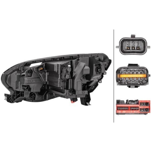 HELLA Hauptscheinwerfer 1EX 012 293-621 für RENAULT, rechts