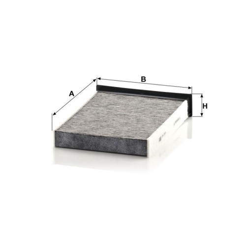 Filter, Innenraumluft MANN-FILTER CUK 2316 f&uuml;r RENAULT, unter der Mittelkonsole