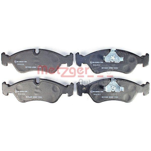 Bremsbelagsatz, Scheibenbremse METZGER 1170252 f&uuml;r OPEL DAEWOO, Vorderachse