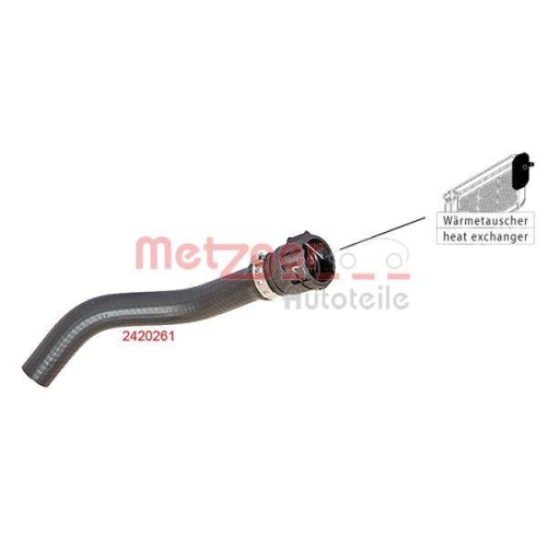 K&uuml;hlerschlauch METZGER 2420261 f&uuml;r FIAT, f&uuml;r Fahrzeuge ohne Start-Stopp-Funktion