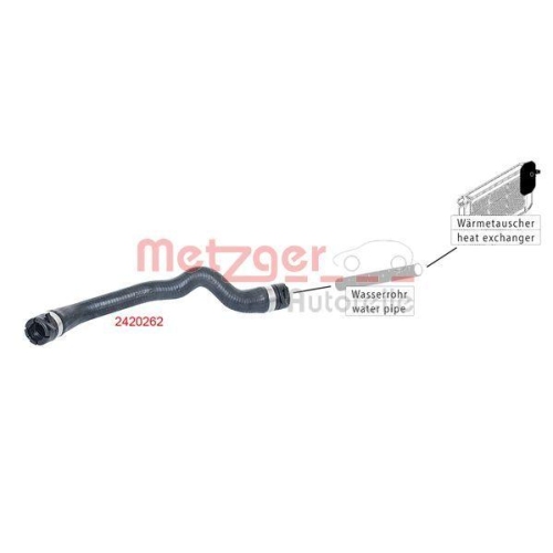 K&uuml;hlerschlauch METZGER 2420262 f&uuml;r CITRO&Euml;N PEUGEOT, unten