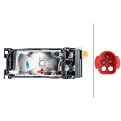 HELLA Hauptscheinwerfer 1LG 007 150-121 für DAF SCANIA KENWORTH, rechts