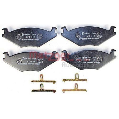 Bremsbelagsatz, Scheibenbremse METZGER 1170257 f&uuml;r VAG, Vorderachse