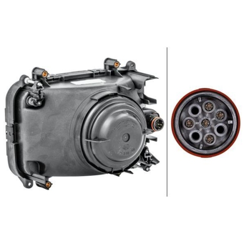 HELLA Hauptscheinwerfer 1LG 007 660-041 f&uuml;r DAF LEYLAND DAF, rechts