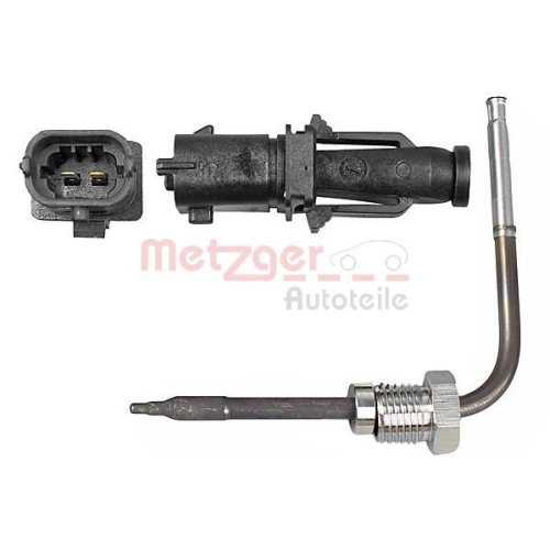 Sensor, Abgastemperatur METZGER 0894583 f&uuml;r FIAT, nach Katalysator, vorne