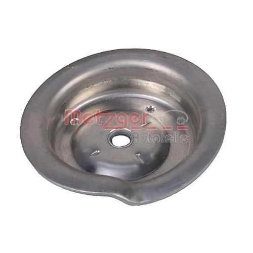 Federteller METZGER 6490319 f&uuml;r BMW, Vorderachse links, Vorderachse rechts, oben