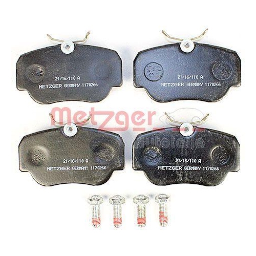 Bremsbelagsatz, Scheibenbremse METZGER 1170266 f&uuml;r MERCEDES-BENZ, Vorderachse