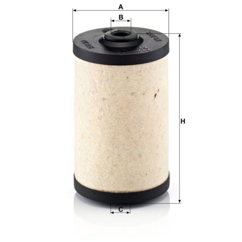 Kraftstofffilter MANN-FILTER BFU 700 x f&uuml;r HANOMAG HENSCHEL MERCEDES-BENZ VOLVO