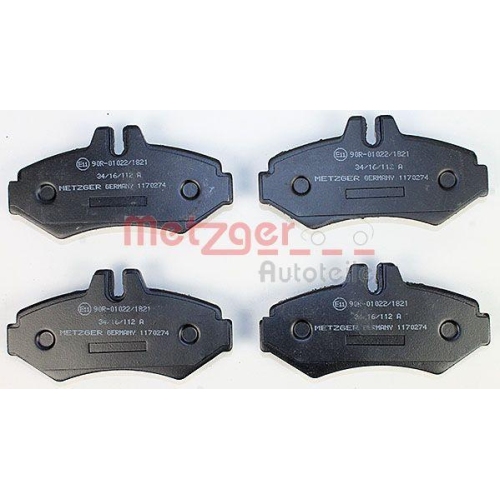 Bremsbelagsatz, Scheibenbremse METZGER 1170274 GREENPARTS f&uuml;r MERCEDES-BENZ VW