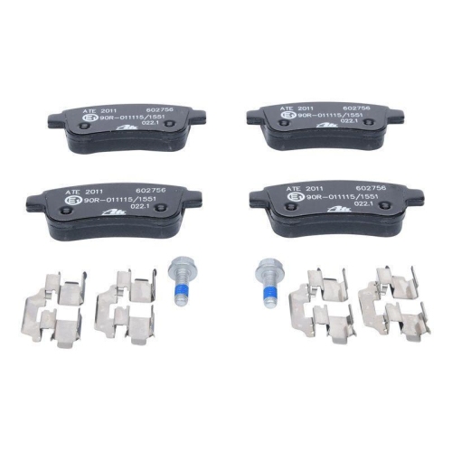 Bremsbelagsatz, Scheibenbremse ATE 13.0460-2756.2 f&uuml;r RENAULT, Hinterachse