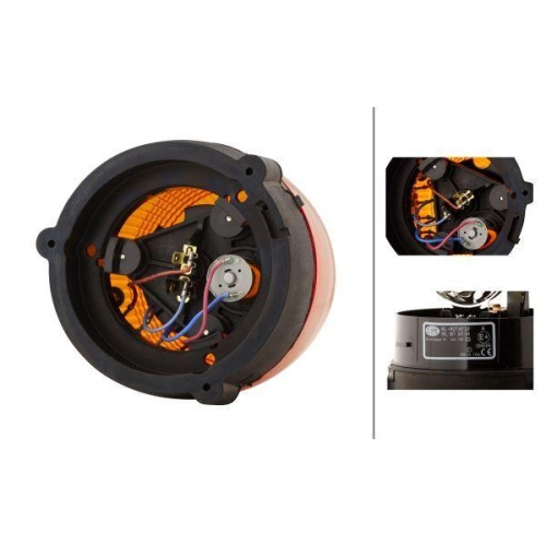 HELLA Rundumkennleuchte 2RL 007 337-041 Rotafix für DAF KÄSSBOHRER