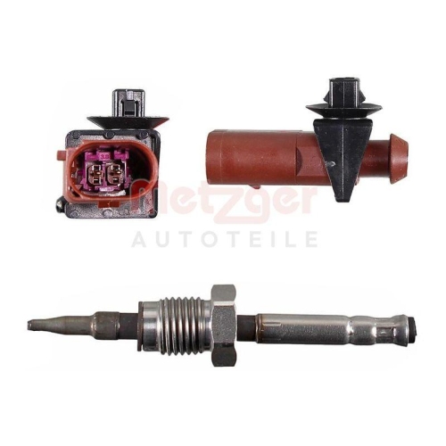 Sensor, Abgastemperatur METZGER 08941110 ORIGINAL ERSATZTEIL f&uuml;r MAN VW