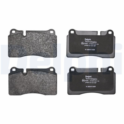 DELPHI LP2012 Bremsbelagsatz, Scheibenbremse f&uuml;r AUDI SEAT VW CUPRA, Vorderachse