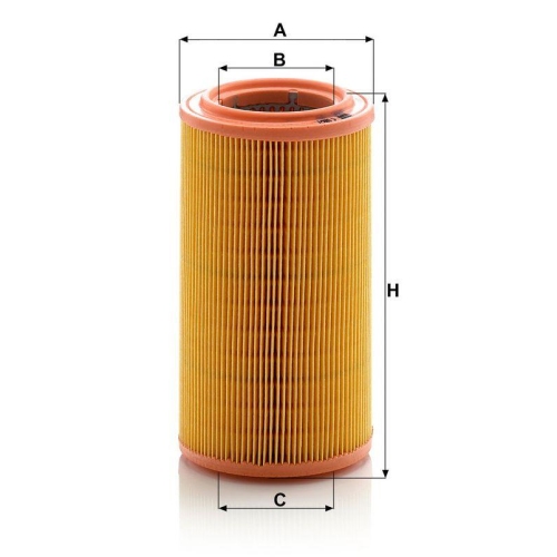 Luftfilter MANN-FILTER C 1286/1 f&uuml;r CITRO&Euml;N PEUGEOT