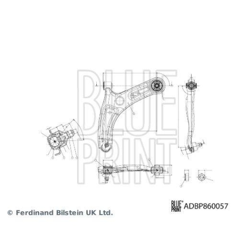 Lenker, Radaufh&auml;ngung BLUE PRINT ADBP860057 f&uuml;r HYUNDAI, Vorderachse links