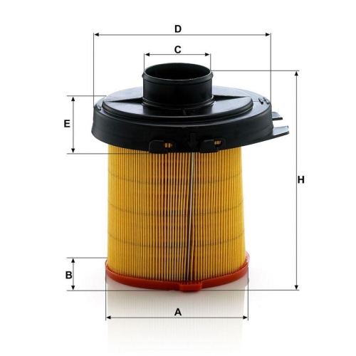 Luftfilter MANN-FILTER C 1468 f&uuml;r CITRO&Euml;N FORD PEUGEOT TALBOT GENERAL MOTORS