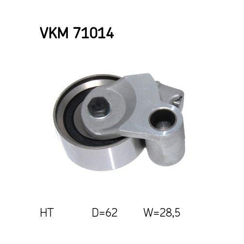 Spannrolle, Zahnriemen SKF VKM 71014 f&uuml;r TOYOTA, links oben, oben