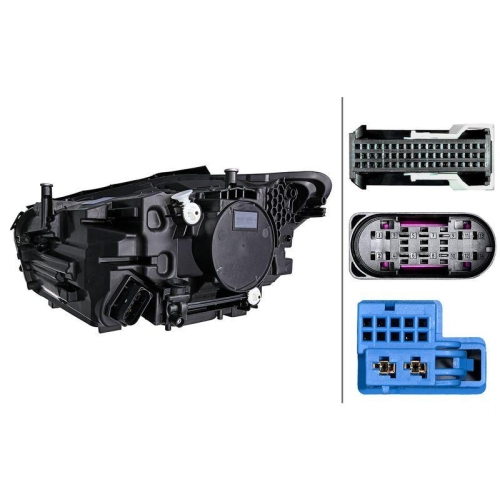 HELLA Hauptscheinwerfer 1EX 015 558-521 für MERCEDES-BENZ, rechts