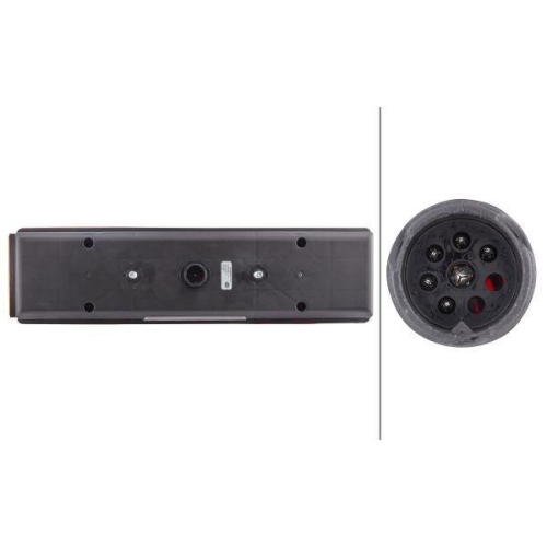 HELLA Heckleuchte 2VD 007 323-141 für DAF MAN FAUN LIEBHERR PUTZMEISTER, links