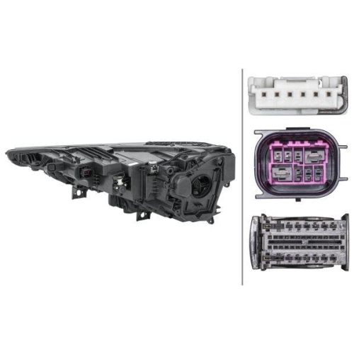HELLA Hauptscheinwerfer 1EX 354 871-021 für AUDI, rechts