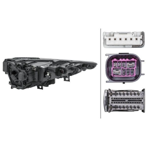 HELLA Hauptscheinwerfer 1EX 354 871-051 für AUDI, links