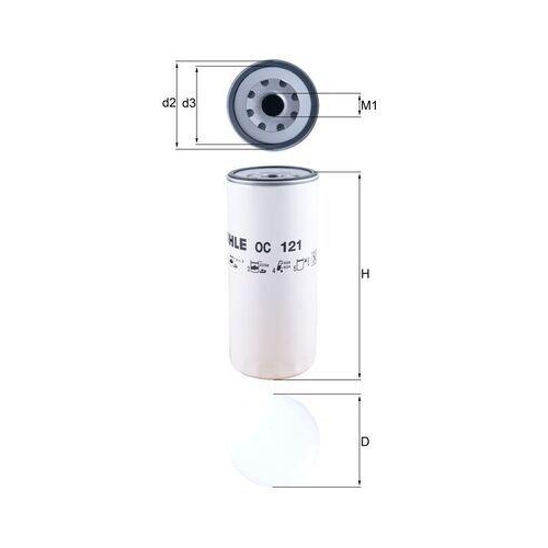 Ölfilter KNECHT OC 121 für FIAT FORD GMC IVECO MACK MAN RENAULT VOLVO AGRALE ERF