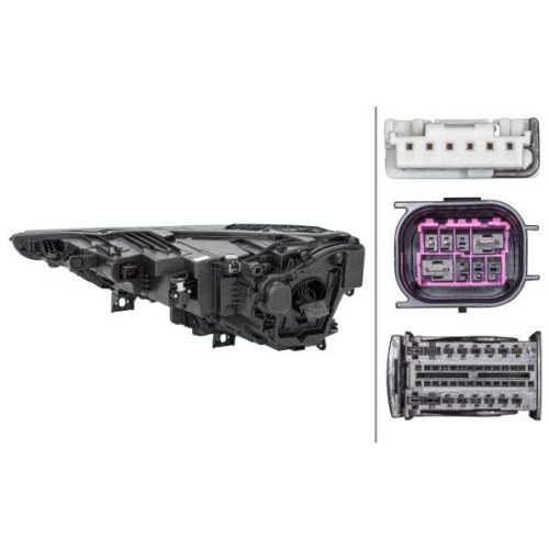 HELLA Hauptscheinwerfer 1EX 354 871-061 für AUDI, rechts