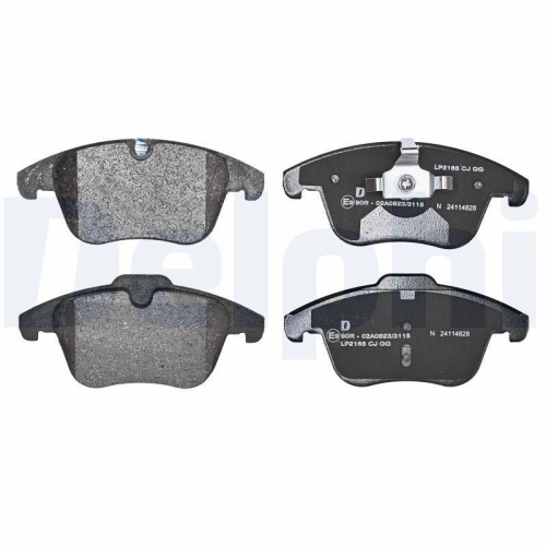 DELPHI LP2165 Bremsbelagsatz, Scheibenbremse f&uuml;r CITRO&Euml;N PEUGEOT, Vorderachse