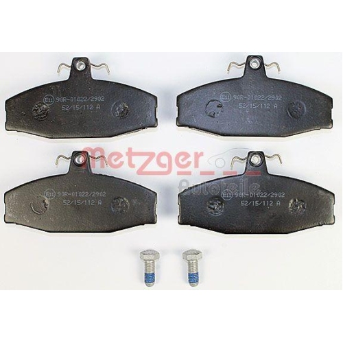 Bremsbelagsatz, Scheibenbremse METZGER 1170286 f&uuml;r SKODA VW, Vorderachse