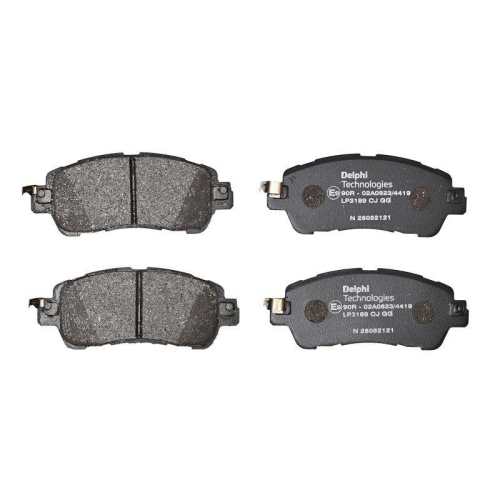 DELPHI LP3189 Bremsbelagsatz, Scheibenbremse f&uuml;r MAZDA, Vorderachse