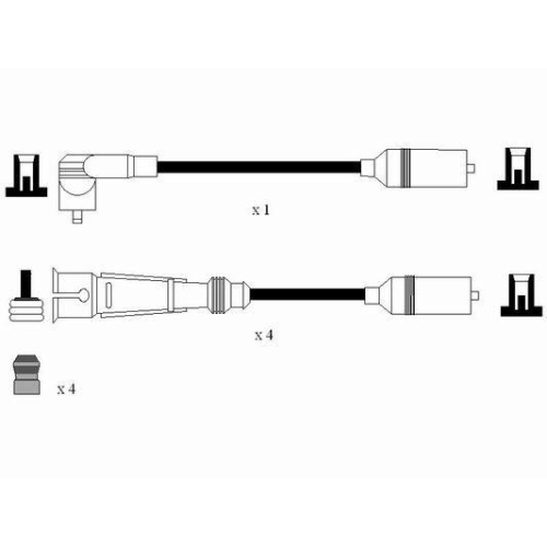 Z&uuml;ndleitungssatz NGK 0510 f&uuml;r, f&uuml;r Fahrzeuge mit Z&uuml;ndverteiler