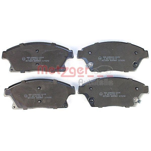 Bremsbelagsatz, Scheibenbremse METZGER 1170292 GREENPARTS f&uuml;r OPEL, Vorderachse