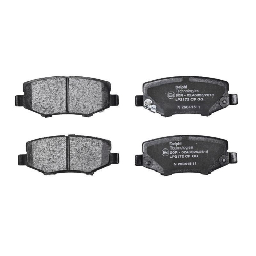 DELPHI LP2172 Bremsbelagsatz, Scheibenbremse f&uuml;r DODGE JEEP, Hinterachse