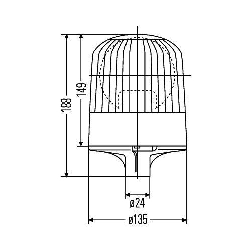 HELLA Rundumkennleuchte 2RL 007 551-011 für AEBI DAF MAN VAN HOOL ASTRA FAUN