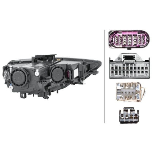 HELLA Hauptscheinwerfer 1EL 010 740-571 für AUDI VW AUDI (FAW), links