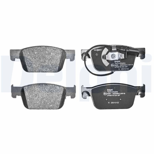 DELPHI LP3219 Bremsbelagsatz, Scheibenbremse f&uuml;r AUDI VW, Vorderachse
