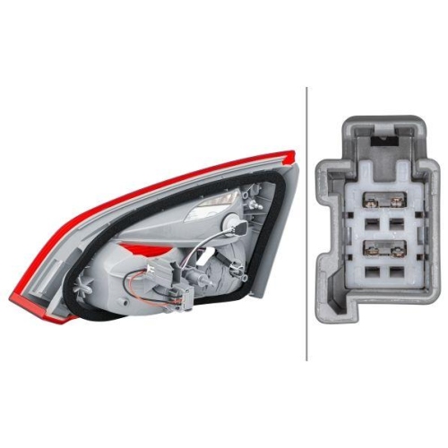 HELLA Heckleuchte 2NR 354 828-111 f&uuml;r FORD, links