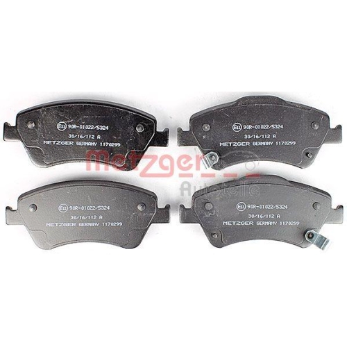 Bremsbelagsatz, Scheibenbremse METZGER 1170299 GREENPARTS f&uuml;r TOYOTA