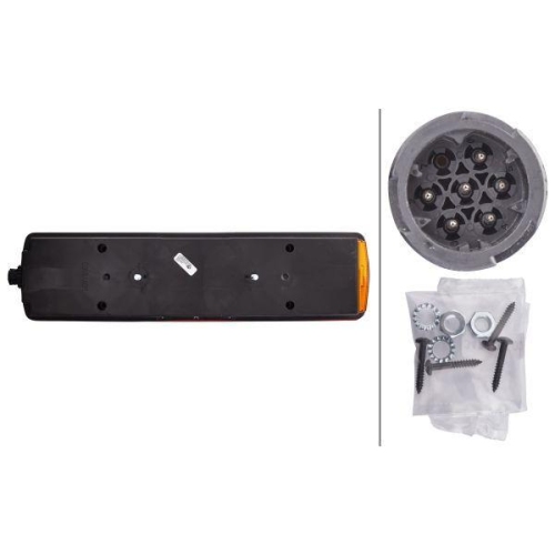 HELLA Heckleuchte 2VD 008 205-051 f&uuml;r SCANIA VOLVO FELDBINDER, links