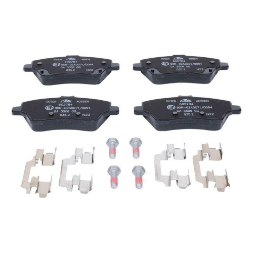 Bremsbelagsatz, Scheibenbremse ATE 13.0460-2784.2 f&uuml;r FORD, Vorderachse