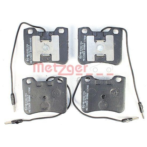 Bremsbelagsatz, Scheibenbremse METZGER 1170302 f&uuml;r CITRO&Euml;N PEUGEOT, Vorderachse