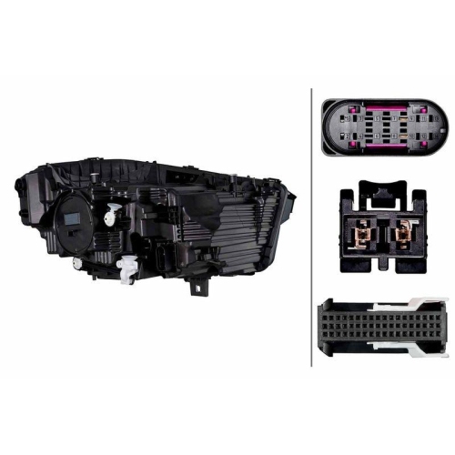 HELLA Hauptscheinwerfer 1EX 015 568-111 für MERCEDES-BENZ, links