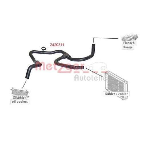 K&uuml;hlerschlauch METZGER 2420311 f&uuml;r CITRO&Euml;N PEUGEOT