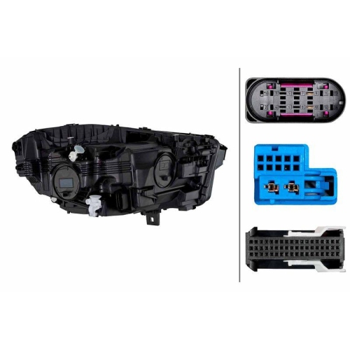 HELLA Hauptscheinwerfer 1EX 015 568-711 für MERCEDES-BENZ, links