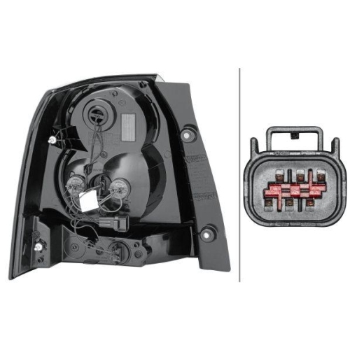 HELLA Heckleuchte 2VP 354 814-021 für LAND ROVER, rechts