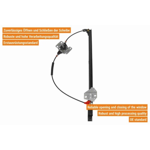 VAICO Fensterheber links und rechts manuell vorne V10-6135 + V10-6136 f&uuml;r VW