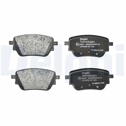 DELPHI LP3438 Bremsbelagsatz, Scheibenbremse f&uuml;r MERCEDES-BENZ, Hinterachse