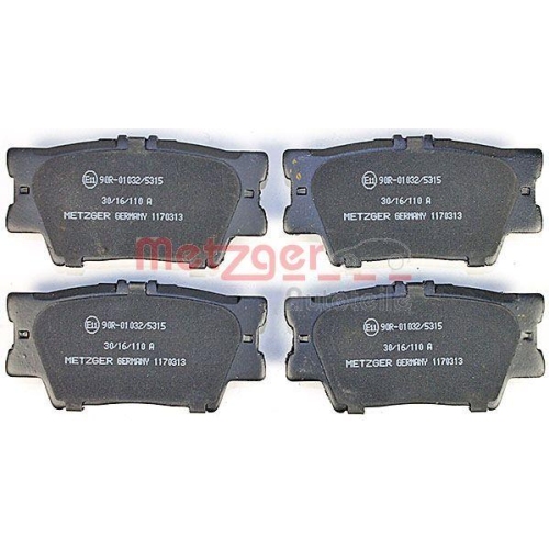 Bremsbelagsatz, Scheibenbremse METZGER 1170313 GREENPARTS f&uuml;r TOYOTA